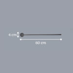 InLight Επίτοιχο Φωτιστικό LED Μαύρο 7W – Γραμμικό Backlight 3000K (43014-Black) - Image 3