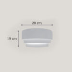 InLight Επιτοίχιο φωτιστικό λευκό από γύψο 1XE14 D:29cm (43388) - Image 2