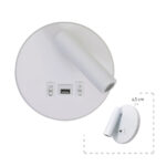 Inlight Επιτοίχιο φωτιστικό LED 12W 3000K από λευκό μέταλλο D:14cm (43418-WH) - Image 3