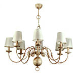 InLight Κρεμαστό φωτιστικό από μέταλλο σε λευκή πατίνα 8XE14 D:83cm (5311-8)