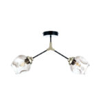 InLight Κρεμαστό φωτιστικό από μαύρο μέταλλο και φιμέ γυαλί 2XE27 D:60cm (6129-2-ΝΜ) - Image 2