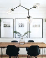 InLight Κρεμαστό φωτιστικό από μαύρο μέταλλο και διάφανο γυαλί 3XE27 D:70cm (6129-3-ΝΜ) - Image 3