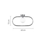 InLight Επιτοίχιο φωτιστικό σε χρυσαφί χρώμα και λευκή οπαλίνα 1XG9 D:40cm (43031-GL) - Image 3