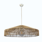 InLight Κρεμαστό φωτιστικό καφέ από σχοινί 1XE27 D:45cm (4029-Β)