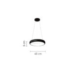 InLight Κρεμαστό φωτιστικό LED 24W 3CCT από μαύρο και λευκό ακρυλικό D:40cm (42023-B-Black) - Image 3