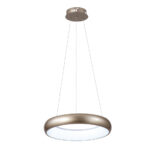 InLight Κρεμαστό φωτιστικό LED 24W 3CCT από χρυσαφί και λευκό ακρυλικό D:40cm (42024-B-Golden)