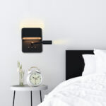 Apple Επιτοίχιο φωτιστικό LED 9W 3000K από μαύρο μέταλλο D:16cm (43036-BL) - Image 2