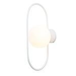InLight Επιτοίχιο φωτιστικό σε λευκή απόχρωση και λευκή οπαλίνα 1XG9 D:40cm (43038-WH) - Image 3