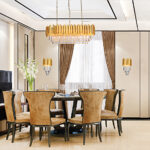 InLight Κρεμαστό φωτιστικό από χρυσαφί αλουμίνιο και κρύσταλλα 12XE14 D:100cm (6069-12) - Image 2