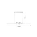 InLight Κρεμαστό φωτιστικό LED 40W 3CCT (by switch on base) σε λευκό χρώμα D:120cm (6075-WH) - Image 2