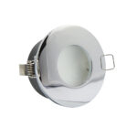 InLight Χωνευτό σποτ από χρώμιο μέταλλο 1XGU10 IP44 D:8cm (Χ0008-CH)