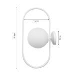 InLight Επιτοίχιο φωτιστικό σε λευκή απόχρωση και λευκή οπαλίνα 1XG9 D:40cm (43038-WH) - Image 4