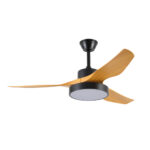 inLight Nitinat Ανεμιστήρας Οροφής με LED 25W, DC Μοτέρ & Smart App - Μαύρο/Ξύλο (102000220)