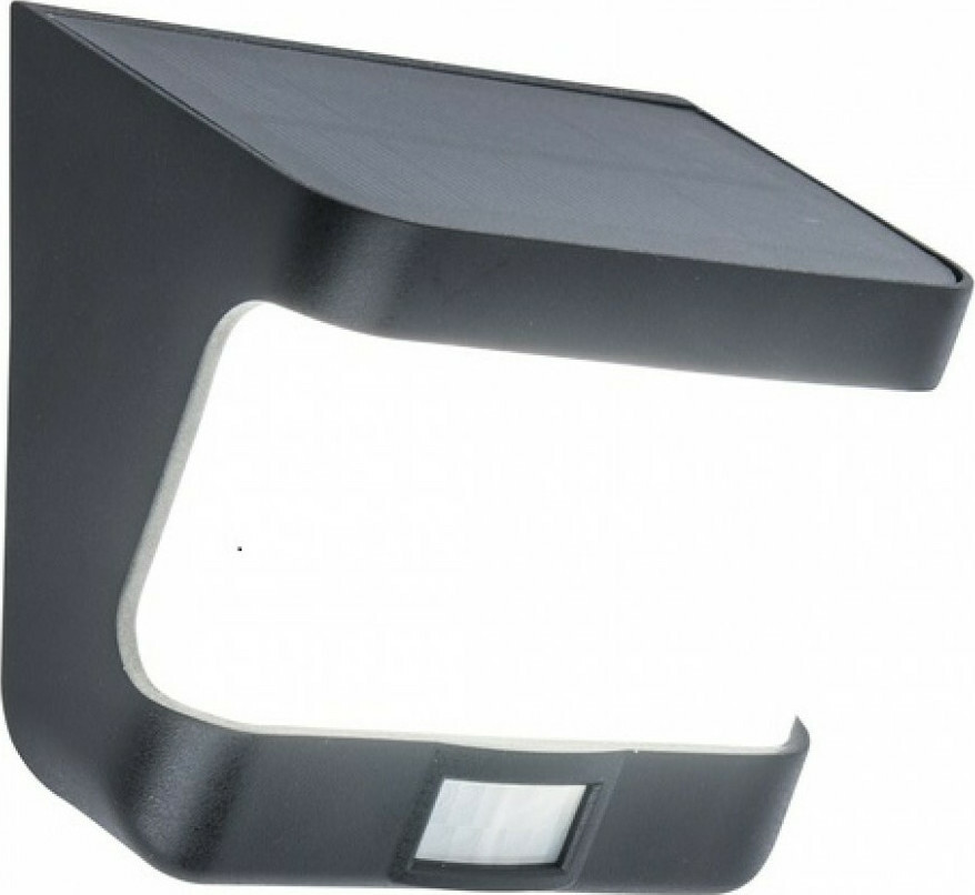 Lutec Try Επιτοίχιο Ηλιακό Φωτιστικό 8W 500lm Ψυχρό Λευκό 5000K με Αισθητήρα Κίνησης και Φωτοκύτταρο IP44 - Image 1