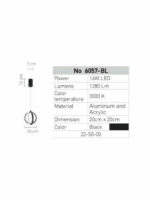 InLight Κρεμαστό φωτιστικό LED 16W 3000K σε μαύρη απόχρωση D:20cm - Image 3