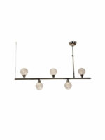 NG SANTAS LIGHTING ΚΡΕΜΑΣΤΟ ΦΩΤΙΣΤΙΚΟ ΟΡΟΦΗΣ ΡΑΓΑ ΧΕΙΡΟΠΟΙΗΤΟ ΜΕΤΑΛΛΙΚΟ ΜΕ ΓΥΑΛΙΝΕΣ ΜΠΑΛΕΣ 429-R