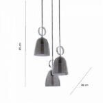 NG SANTAS LIGHTING ΚΡΕΜΑΣΤΟ ΦΩΤΙΣΤΙΚΟ ΧΕΙΡΟΠΟΙΗΤΟ 3/Φ MΕΤΑΛΛΙΚΟ ΜΕ ΦΙΜΕ ΓΥΑΛΙΑ 3ΧΕ27 - Image 2