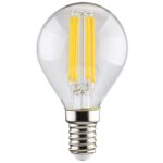 Redpoint ΣΦΑΙΡΙΚΟ LED FILAMENT Ε14 6W WARM ΔΙΑΦΑΝΟ 2.0