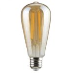 Redpoint ΑΒΟΚΑΝΤΟ ST64 LED FILAMENT Ε27 8W WARM DIM. GOLDEN 100 lm/w 360o 2.0