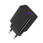 Redpoint ΦΟΡΤΙΣΤΗΣ ΤΑΞΙΔΙΟΥ ΤΑΧΕΙΑΣ ΦΟΡΤΙΣΗΣ USB-A QC 3.0 + TYPE-C ΜΑΥΡΟΣ - Image 2