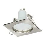 Redpoint 6177 ΣΠΟΤ ΧΩΝΕΥΤΟ GU10 ΤΕΤΡΑΓΩΝΟ ΣΤΑΘΕΡΟ 76/76/35 Φ55 ΝΙΚΕΛ ORNO