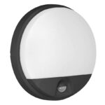 Redpoint 6112R ΦΩΤΙΣΤΙΚΟ LED ΕΞΩΤΕΡΙΚΟ ΣΤΡΟΓΓΥΛΟ+ΑΝΙΧΝ.ΚΙΝΗΣΗΣ&ΦΩΤΟΣ Φ210/49 ΜΑΥΡΟ 15W 4000K IP54 ORNO
