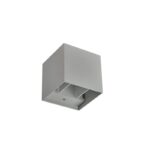 Redpoint ELODIE ΑΠΛΙΚΑ ΤΟΙΧΟΥ LED ΤΕΤΡΑΓΩΝΗ UP&DOWN ΡΥΘΜΙΖΟΜΕΝΟ 2x5W 3CCT IP65 ΑΛΟΥΜΙΝΙΟ ΓΚΡΙ