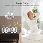 EDUP EH-LED1302 Digital Timer Nightlight Watch Alarm Clock 12 or 24 Hour Display - Image 8
