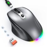 Meetion Ασύρματο Ποντίκι Office MT-BTM007 με Bluetooth & 2.4G Γκρι - Image 4