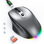 Meetion Ασύρματο Ποντίκι Office MT-BTM007 με Bluetooth & 2.4G Γκρι - Image 2