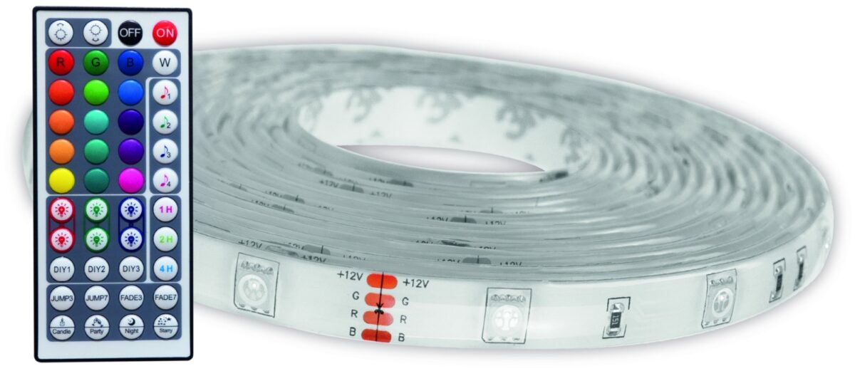 Avide LED Ταινία Blister 12V 16W RGB 5m TUYA - με Έλεγχο Μουσικής + IR Τηλεχειριστήριο - Image 2