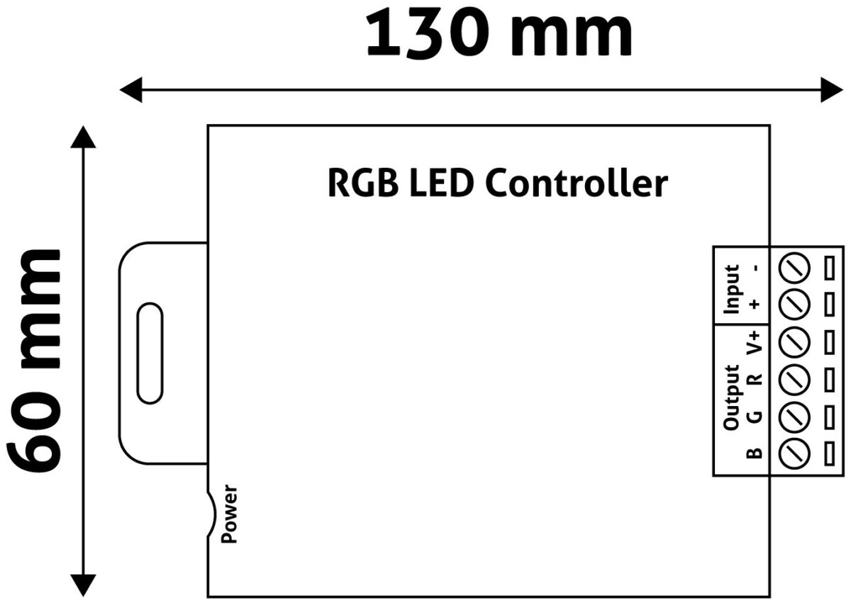 Avide LED Ταινία 12V 216W RGB 5 Πλήκτρα RF Τηλεχειριστήριο Αφής και Ελεγκτής - Image 2