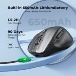 Meetion Ασύρματο Ποντίκι Office MT-BTM007 με Bluetooth & 2.4G Γκρι - Image 6