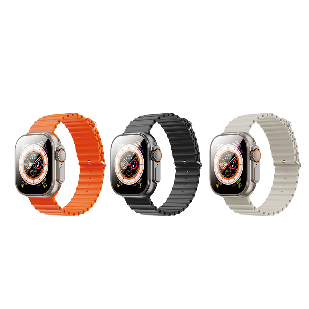 4m9 XO M9 Ultra Wireless Charging Smart Sports Call Watch (Ασημί) - Image 7
