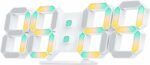 EDUP EH-LED1319 3D LED Wall Clock 9.5 Remote Control Digital Nightlight - Image 3