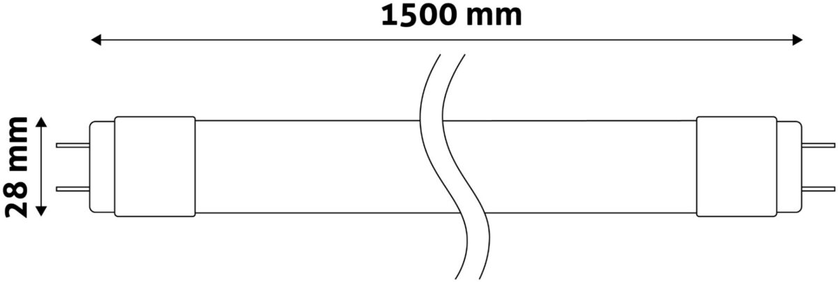 Avide LED Τύπου Φθορίου 24W G13 1500mm Θερμό 3000K - Image 2