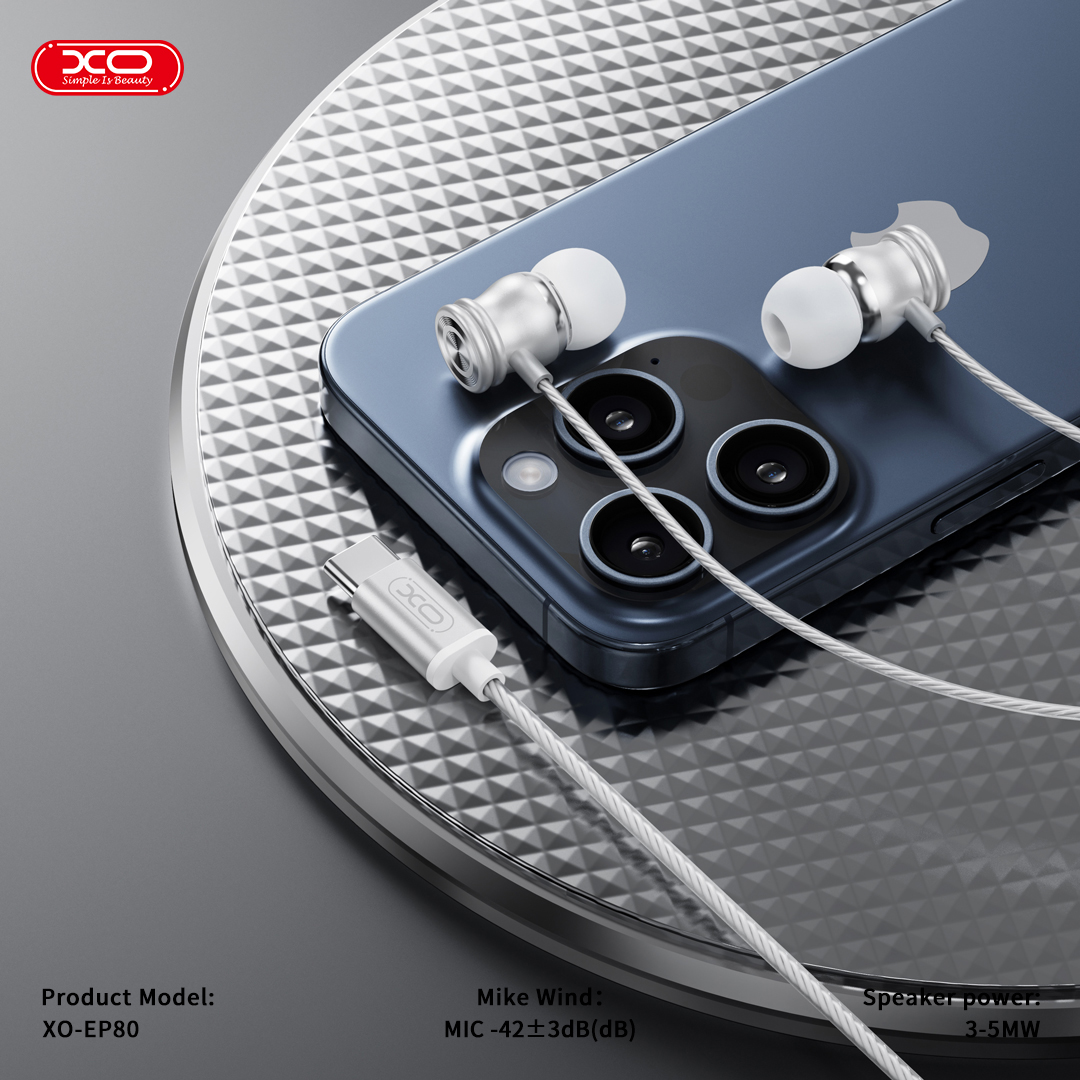 5_2_ep80 XO EP80 In ear Type-C Ψηφιακά Mεταλλικά Ακουστικά - Image 2