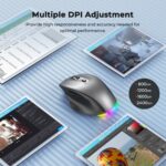 Meetion Ασύρματο Ποντίκι Office MT-BTM007 με Bluetooth & 2.4G Γκρι - Image 8