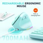 Meetion MT-BTM010R Δεξί Εργονομικό Ασύρματο Ποντίκι Πράσινο - Image 7