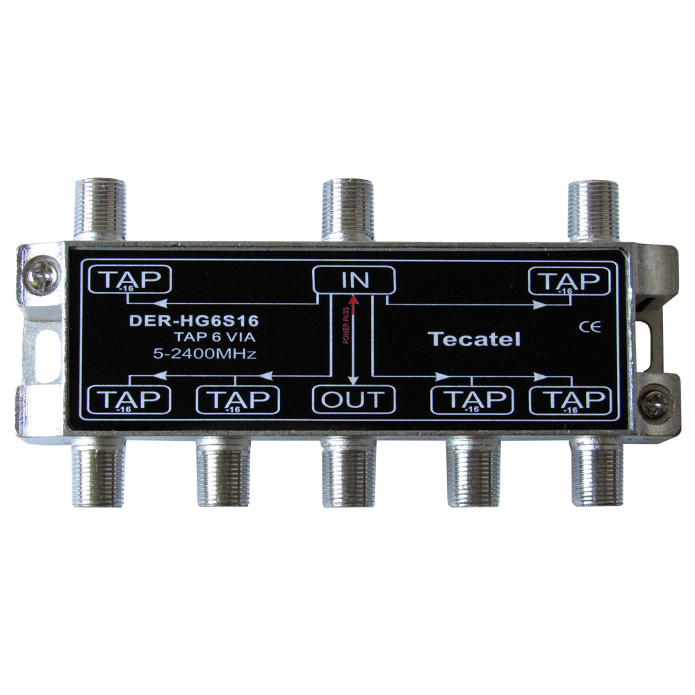 6ta16 Tecatel Διακλαδωτής 1/6 TAP OFF 16dB - Image 1