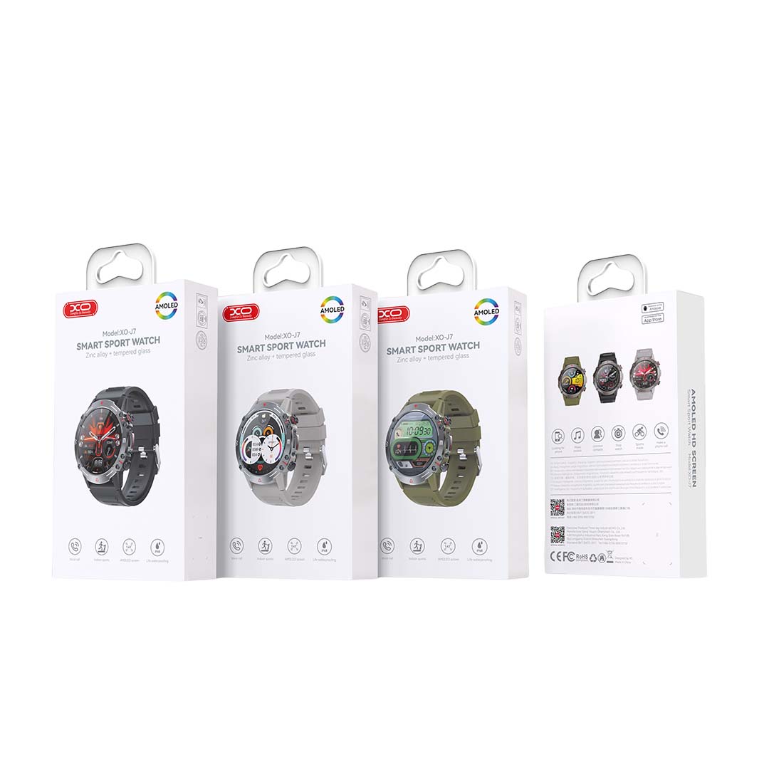 7-j7photoroom.png-photoroom_1 XO J7 Amoled Star Round Smart Sports Call Watch (Γκρι) - Image 2