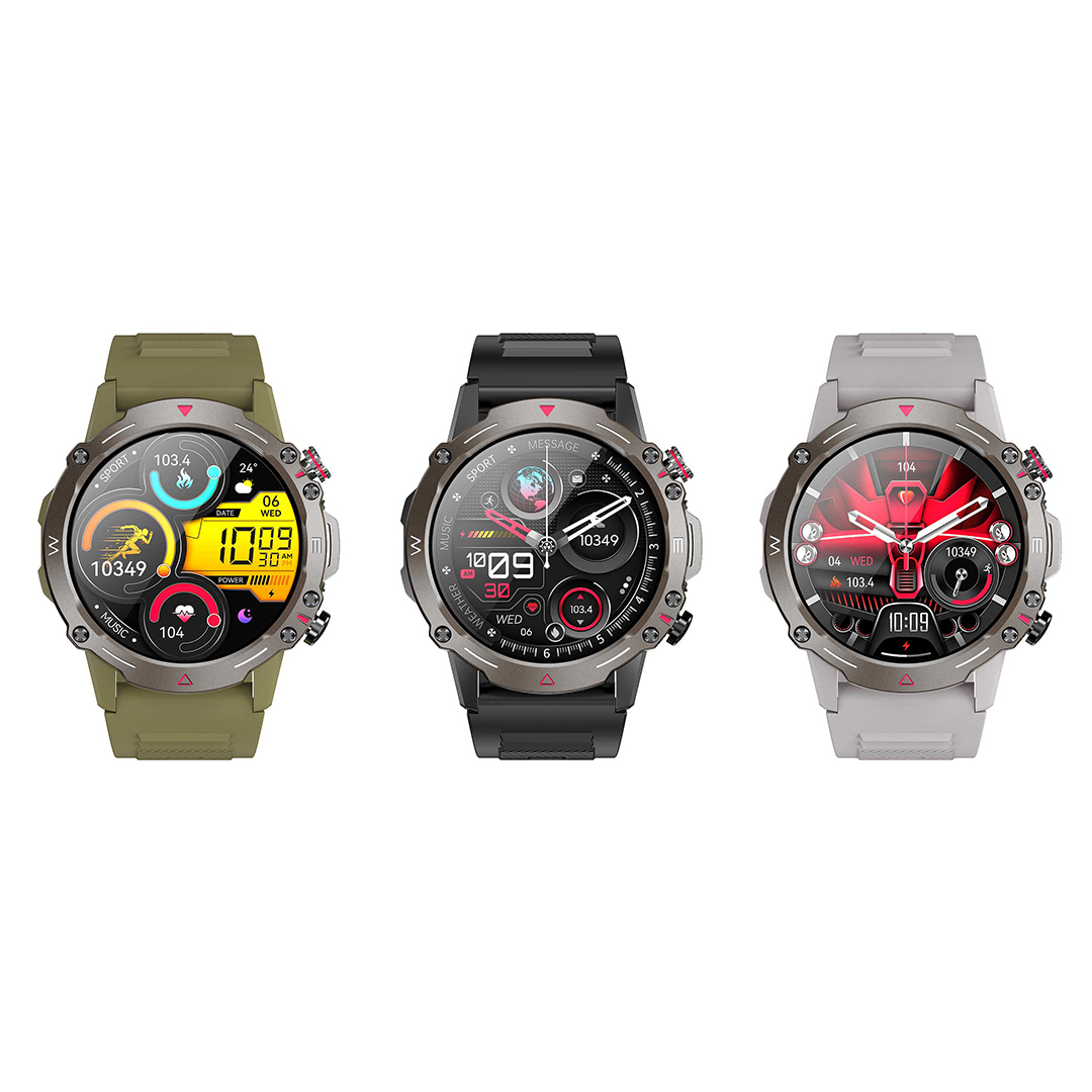 8j7_1 XO J7 Amoled Star Round Smart Sports Call Watch (Γκρι) - Image 5