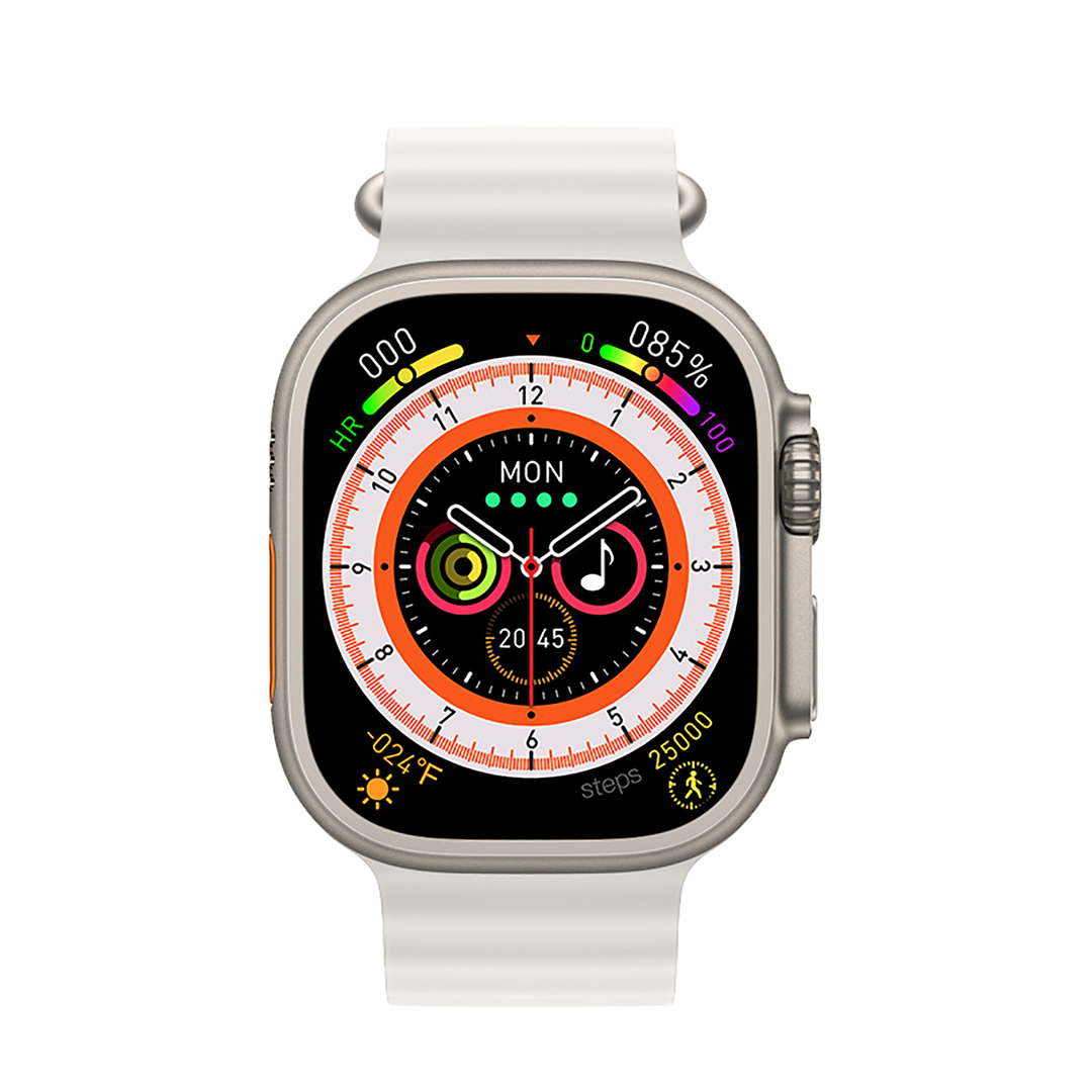 8m9 XO M9 Ultra Wireless Charging Smart Sports Call Watch (Ασημί) - Image 5