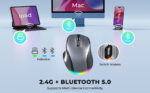 Meetion Ασύρματο Ποντίκι Office MT-BTM007 με Bluetooth & 2.4G Γκρι - Image 11