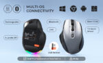 Meetion Ασύρματο Ποντίκι Office MT-BTM007 με Bluetooth & 2.4G Γκρι - Image 13