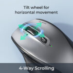 Meetion Ασύρματο Ποντίκι Office MT-BTM007 με Bluetooth & 2.4G Γκρι - Image 14