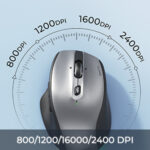 Meetion Ασύρματο Ποντίκι Office MT-BTM007 με Bluetooth & 2.4G Γκρι - Image 15