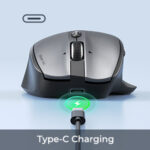 Meetion Ασύρματο Ποντίκι Office MT-BTM007 με Bluetooth & 2.4G Γκρι - Image 18