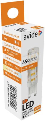 Avide LED 4.2W G9 220° NW 4000K