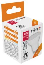 Avide LED Σπότ Αλουμίνιο + Πλαστικό 7W GU10 110° Λευκό 4000K Υψηλής Φωτεινότητας